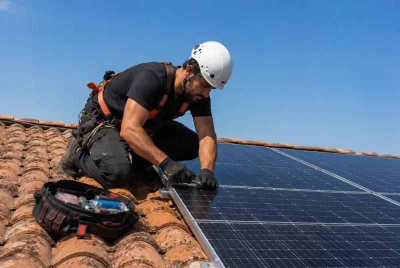 Maintenance et monitoring de panneaux solaires à Puygiron